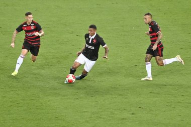 Rio, Brezilya - 4 Şubat 2024, Maracana Stadyumu 'nda Vasco ve Flamengo arasında oynanan 6. tur Carioca Şampiyonası maçı