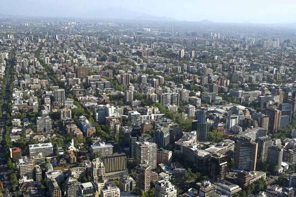 Santiago, Chile, October 22, 2023, city view showing the architecture of the buildings and houses