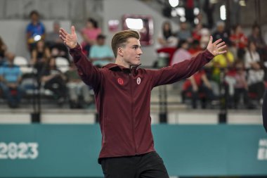 Santiago, Şili, 25 Ekim 2023, Felix Dolci (CAN) bronz, 2023 Pan Amerikan Kargaşası 'nda Erkekler Kasası sırasında