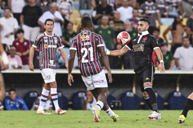 Rio, Brezilya - 14 Şubat 2024, Fluminense ile Vasco arasındaki maçta Payet oyuncusu Maracana Stadyumu 'nda Carioca Şampiyonası' nın 8. turunda