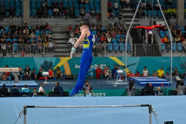 Santiago, Şili, 23 Ekim 2023, Diogo Soares (BRA) 2023 Pan Amerikan Oyunları 'nda erkekler Artistik