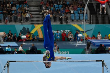 Santiago, Şili, 23 Ekim 2023, Diogo Soares (BRA) 2023 Pan Amerikan Oyunları 'nda erkekler Artistik