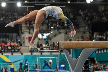 Santiago, Şili, 23 Ekim 2023, Flavia Saraiva (BRA) 2023 Pan Amerikan Oyunları 'nda kadın Sanatçı