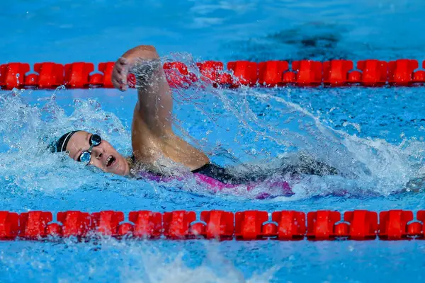 Santiago, Şili, 25 Ekim 2023, Kristel Kobrich (CHI) 2023 Pan Amerikan Oyunları 'nda Kadınlar 150 metre serbest stilde