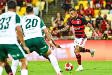 Rio, Brezilya - 20 Şubat 2024, Everton Cebolinha, Maracana Stadyumu 'nda oynanan 09. Carioca Şampiyonası' nda Flamengo ile Boavista arasındaki maçta
