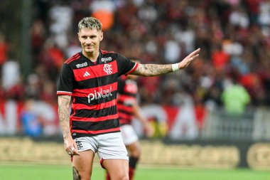 Rio, Brezilya - 20 Şubat 2024, Maracana Stadyumu 'nda oynanan Carioca Şampiyonası' nda Flamengo-Boavista maçında Varela oyuncusu