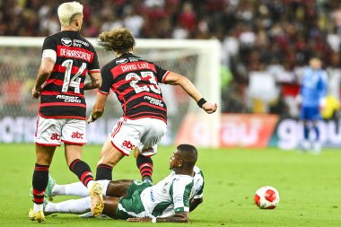Rio, Brezilya - 20 Şubat 2024, Maracana Stadyumu 'ndaki Carioca Şampiyonası' nda Flamengo-Boavista maçında David Luiz