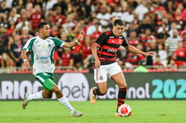 Rio, Brezilya - 20 Şubat 2024, Maracana Stadyumu 'nda oynanan Carioca Şampiyonası' nda Flamengo-Boavista maçında Igor Jesus oyuncusu