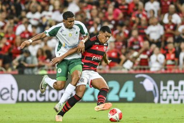 Rio, Brezilya - 20 Şubat 2024, Maracana Stadyumu 'nda oynanan Carioca Şampiyonası' nda Flamengo-Boavista maçında Igor Jesus oyuncusu