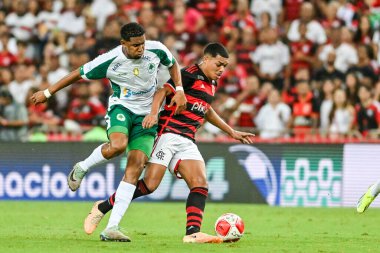 Rio, Brezilya - 20 Şubat 2024, Maracana Stadyumu 'nda oynanan Carioca Şampiyonası' nda Flamengo-Boavista maçında Igor Jesus oyuncusu