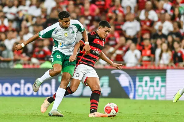 Rio, Brezilya - 20 Şubat 2024, Maracana Stadyumu 'nda oynanan Carioca Şampiyonası' nda Flamengo-Boavista maçında Igor Jesus oyuncusu