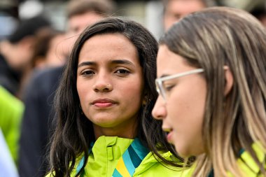 Rio, Brezilya - 20 Ekim 2023, 2023 Pan Amerikan Oyunları 'nın açılış töreni bu Cuma gecesi Santiago de Chile' deki Julio Martinez Prdanos Ulusal Stadyumu 'nda gerçekleşti..