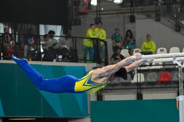 Santiago, Şili, 23 Ekim 2023, Arthur Mariano (BRA) 2023 Pan Amerikan Oyunları 'nda erkek Artistik