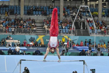 Santiago, Şili, 23 Ekim 2023, Felix Dolci (CAN) 2023 Pan Amerikan Oyunları 'nda erkek Artistik