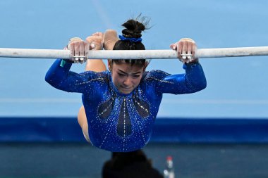 Santiago, Şili, 23 Ekim 2023, Kayla Dicello (ABD) 2023 Pan Amerikan Oyunları 'nda kadın Sanatçı