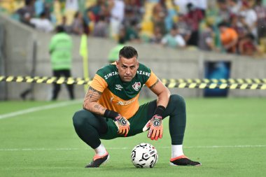 Rio, Brezilya - 29 Şubat 2024, Botafogo (BRA) x LDU (ECU) maçında Fabio oyuncusu Recopa Cup tarafından Maracana Stadyumu 'nda oynandı.