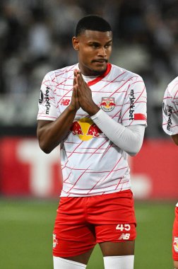 Rio, Brezilya - Mart 06, 2024, Natan Mendes Nilton Santos Stadyumu 'nda Botafogo ve Bragantino arasında oynanan maçta Libertadores Kupası' nın grup fase 'si ile