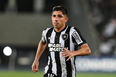 Rio, Brezilya - Mart 06, 2024, Savarino oyuncusu Botafogo ve Bragantino arasında Nilton Santos Stadyumu 'nda oynanan Libertadores Kupası' nın grup fase maçında