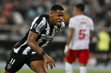 Rio, Brezilya - Mart 06, 2024, Nilton Santos Stadyumu 'nda Botafogo ve Bragantino arasında oynanan maçta Libertadores Kupası' nın grup fase 'si