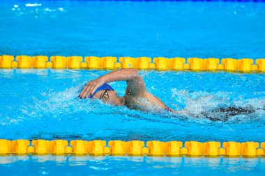 Santiago, Şili, 25 Ekim 2023, Bruna Monteiro Leme (BRA) 2023 Pan Amerikan Oyunları 'nda Kadınlar 200 metre Bireysel Karışıklık sırasında