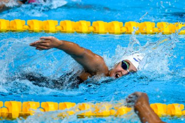 Santiago, Şili, 25 Ekim 2023, Beatriz Pimentel (BRA) 2023 Pan Amerikan Oyunları 'nda Kadınlar 150 metre serbest stilde