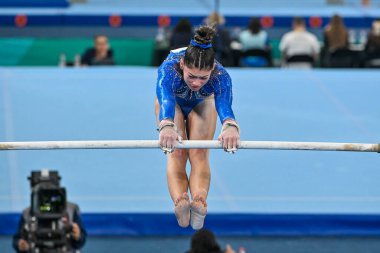 Santiago, Şili, 23 Ekim 2023, Kayla Dicello (ABD) 2023 Pan Amerikan Oyunları 'nda kadın Sanatçı