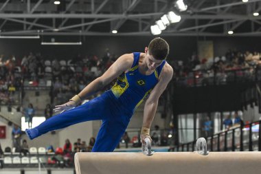 Santiago, Şili, 23 Ekim 2023, Diogo Soares (BRA) 2023 Pan Amerikan Oyunları 'nda erkekler Artistik