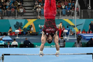 Santiago, Şili, 23 Ekim 2023, Emard William (CAN) 2023 Pan Amerikan Oyunları 'nda erkek Artistik