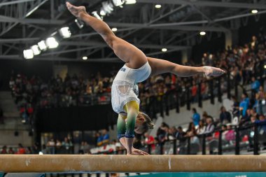 Santiago, Şili, 23 Ekim 2023, Flavia Saraiva (BRA) 2023 Pan Amerikan Oyunları 'nda kadın Sanatçı