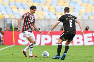 Rio, Brezilya - 20 Nisan 2024, PH Ganso ve Lucas Piton Brezilya Kupası Fluminense x Vasco arasında oynanan maçta, Maracana Stadyumu 'nda oynanan üçüncü tur