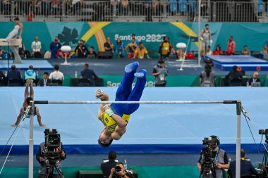 Santiago, Şili, 23 Ekim 2023, Arthur Mariano (BRA) 2023 Pan Amerikan Oyunları 'nda erkek Artistik