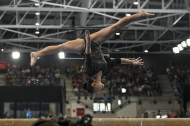 Santiago, Şili, 23 Ekim 2023, Aurelie Tran (CAN) 2023 Pan Amerikan Oyunları 'nda kadın Sanatçı