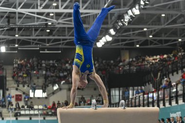 Santiago, Şili, 23 Ekim 2023, Diogo Soares (BRA) 2023 Pan Amerikan Oyunları 'nda erkekler Artistik