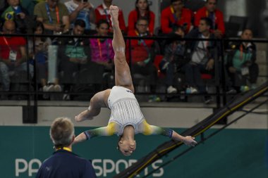 Santiago, Şili, 23 Ekim 2023, Flavia Saraiva (BRA) 2023 Pan Amerikan Oyunları 'nda kadın Sanatçı