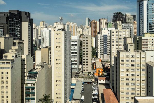 Top view of building in the city of Sao Paulo