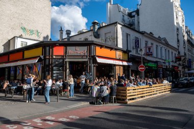 Paris, Fransa, Haziran 05, 2024 Montparnasse Distric 'in Paris manzarası