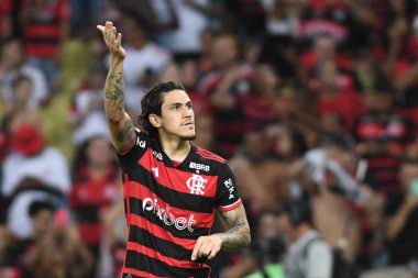 Rio, Brezilya - 23 Haziran 2024: Fluminense ile Flamengo arasındaki maçta Maracana Stadyumu 'nda oynanan 11.