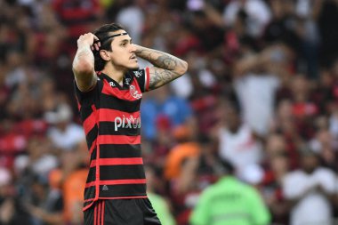 Rio, Brezilya - 23 Haziran 2024: Fluminense ile Flamengo arasındaki maçta Maracana Stadyumu 'nda oynanan 11.