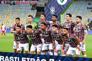 Rio, Brezilya - Temmuz 04 2024: Brezilya Maracana Stadyumu 'nda oynanan 14. turda Fluminense ve Internacional arasında oynanan maç