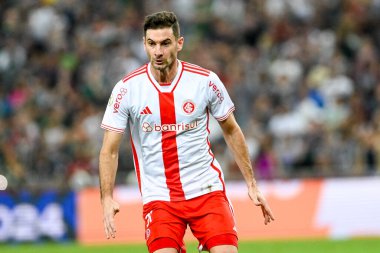 Rio, Brezilya - Temmuz 04 2024: Fluminense ile Brezilya Şampiyonası arasında oynanan maçta Alario oyuncusu, Maracana Stadyumu 'nda 14. turda