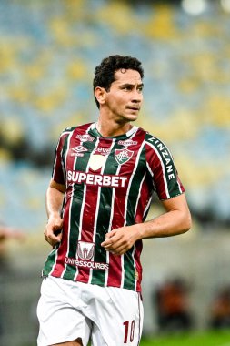 Rio, Brezilya - Temmuz 04 2024: Fluminense ile Brezilya Şampiyonası arasındaki maçta PH Ganso oyuncusu, Maracana Stadyumu 'nda 14. turda
