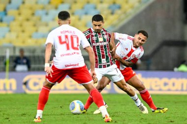 Rio, Brezilya - Temmuz 04 2024: Fluminense ile Brezilya Şampiyonası arasında oynanan maçta Andre oyuncu, Maracana Stadyumu 'nda 14. turda
