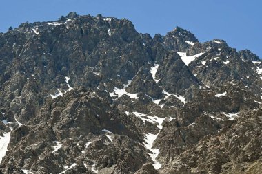 Yazın Portillo yakınlarındaki And Dağları 'nın manzarası pek karlı değil.