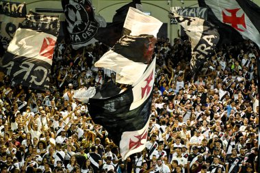 Rio, Brezilya - 10 Temmuz 2024: Brezilya Şampiyonası 'nda Vasco da Gama ile Corinthians arasında oynanan karşılaşma, Sao Januario Stadyumu' nda oynanan 16.