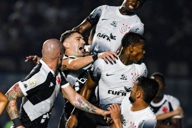 Rio, Brezilya - 10 Temmuz 2024: Vasco da Gama ile Corinthians arasında oynanan maçta Sao Januario Stadyumu 'nda oynanan 16.