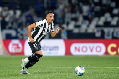 Rio, Brezilya - 27 Temmuz 2024: Botafogo ile Cruzeiro arasındaki maçta Brezilya Şampiyonası, Nilton Santos Stadyumu 'nda 20. tur