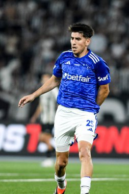 Rio, Brezilya - 27 Temmuz 2024: Villalba oyuncusu Botafogo ile Cruzeiro arasındaki maçta Brezilya Şampiyonası, Nilton Santos Stadyumu 'nda 20. tur
