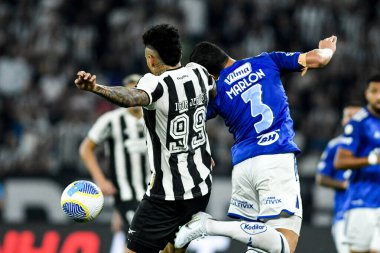 Rio, Brezilya - 27 Temmuz 2024: Botafogo - Cruzeiro maçı Brezilya Şampiyonası, 20. tur Nilton Santos Stadyumu