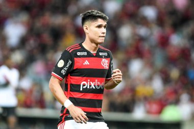 Rio, Brezilya - 28 Temmuz 2024: Luiz Araujo Flamengo x Atletico-GO arasında oynanan maçta Brezilya Şampiyonası, Maracana Stadyumu 'nda 20. tur