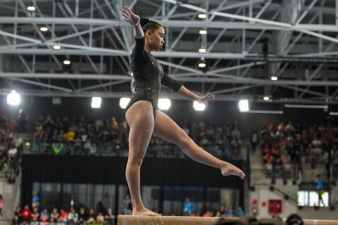 Santiago, Şili, 23 Ekim 2023, Aurelie Tran (CAN) 2023 Pan Amerikan Oyunları 'nda kadın Sanatçı